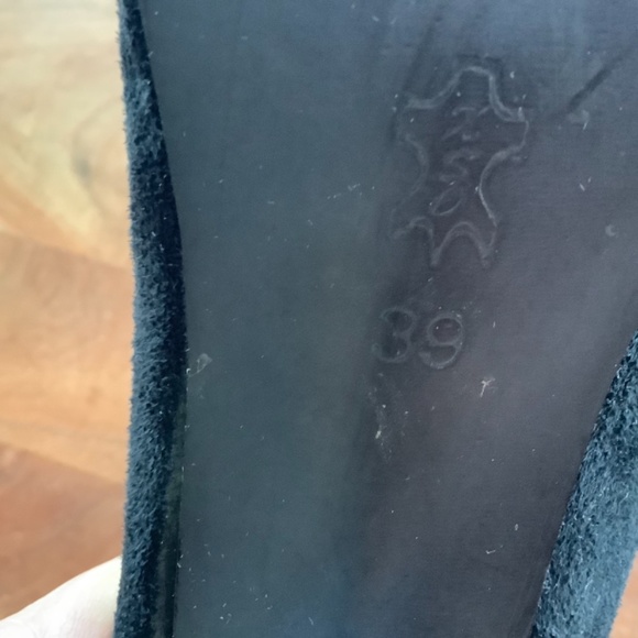 Black suede fabric boots size 39 - Picture 5 of 10